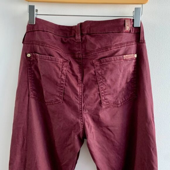 7famk B(AIR) Colour Ankle Skinny Jean Denim in Oxblood - Picture 10 of 16